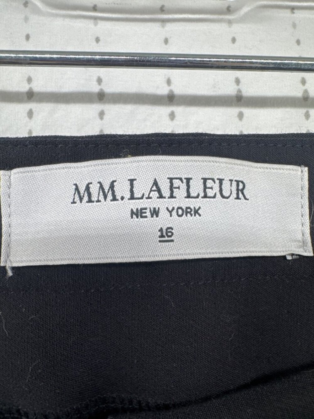 MM Lafleur Women Pant Sz 16 Black Side-Zip CottonBlend Modern City Urban Stretch - Picture 2 of 10
